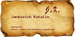 Jankovich Katalin névjegykártya